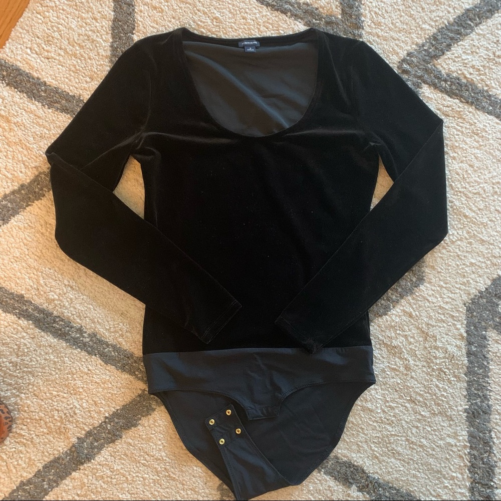 Jcrew scoop neck velvet bodysuit size small